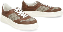 Load image into Gallery viewer, Leather and fabric low-top sneakers
