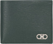 Load image into Gallery viewer, Gancini leather flap-over wallet
