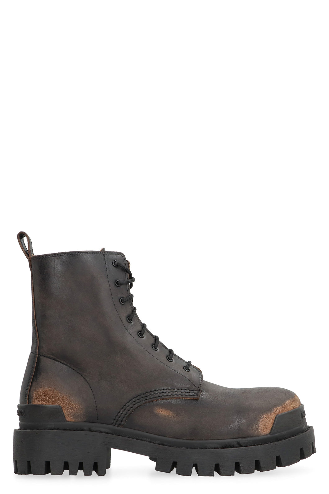 Leather lace-up boots