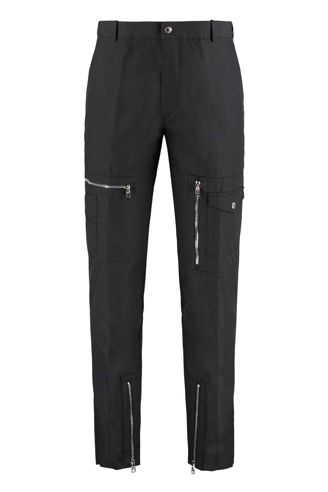 Multi-pocket cotton trousers