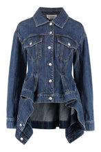 Load image into Gallery viewer, Denim peplum jacket
