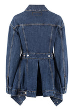 Load image into Gallery viewer, Denim peplum jacket
