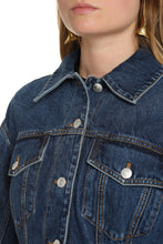 Load image into Gallery viewer, Denim peplum jacket
