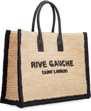 Load image into Gallery viewer, Rive Gauche raffia tote bag
