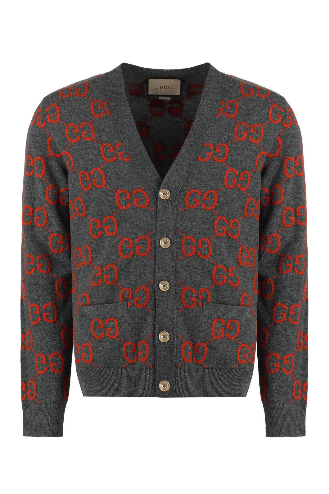 GG jacquard knit cardigan
