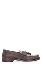 Load image into Gallery viewer, Leather loafers with decorative tassels
