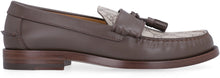 Load image into Gallery viewer, Leather loafers with decorative tassels
