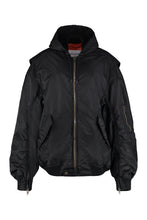 Load image into Gallery viewer, Hooded nylon bomber jacket
