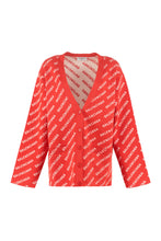 Load image into Gallery viewer, All-over logo oversize cardigan
