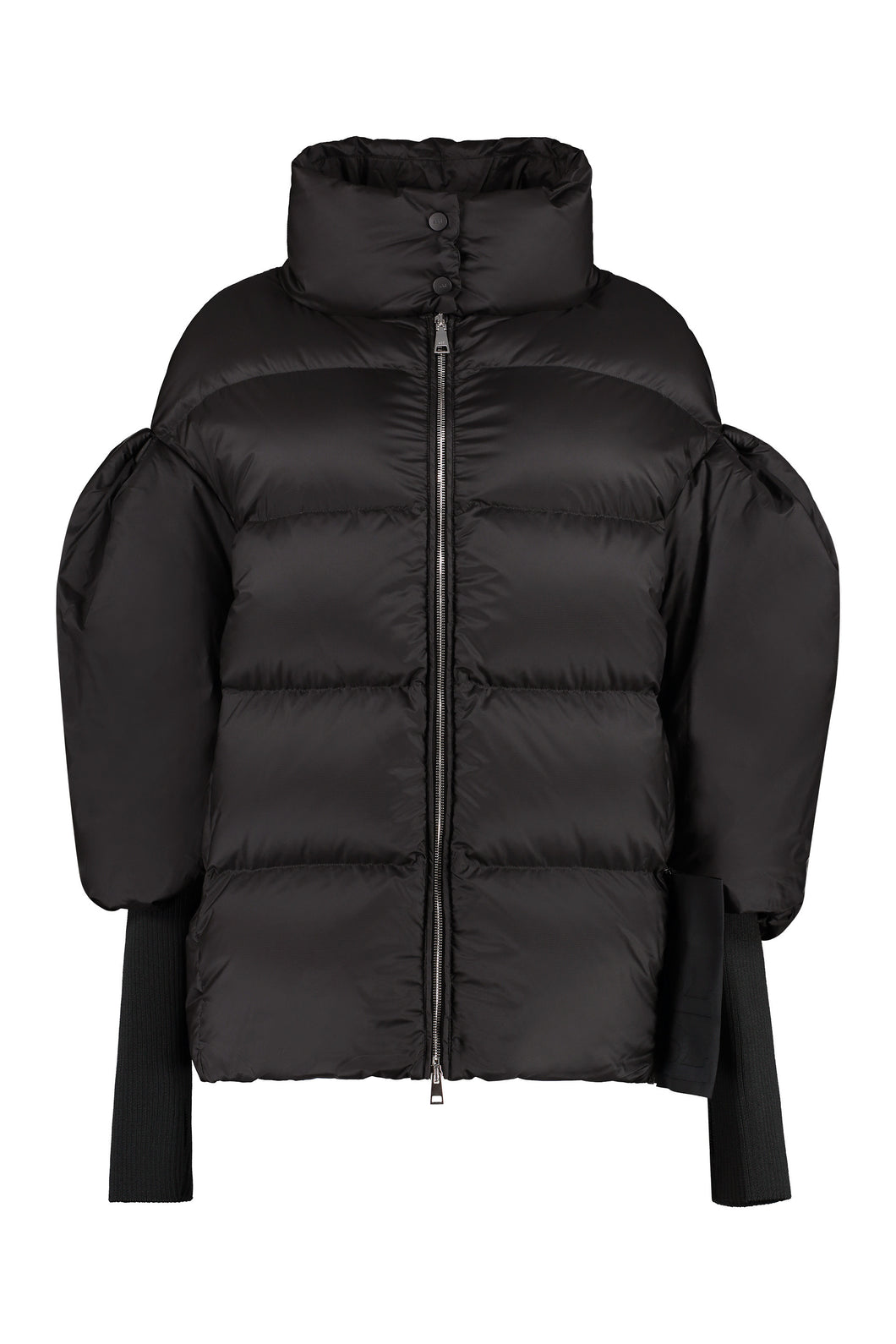 Hooded nylon down jacket
