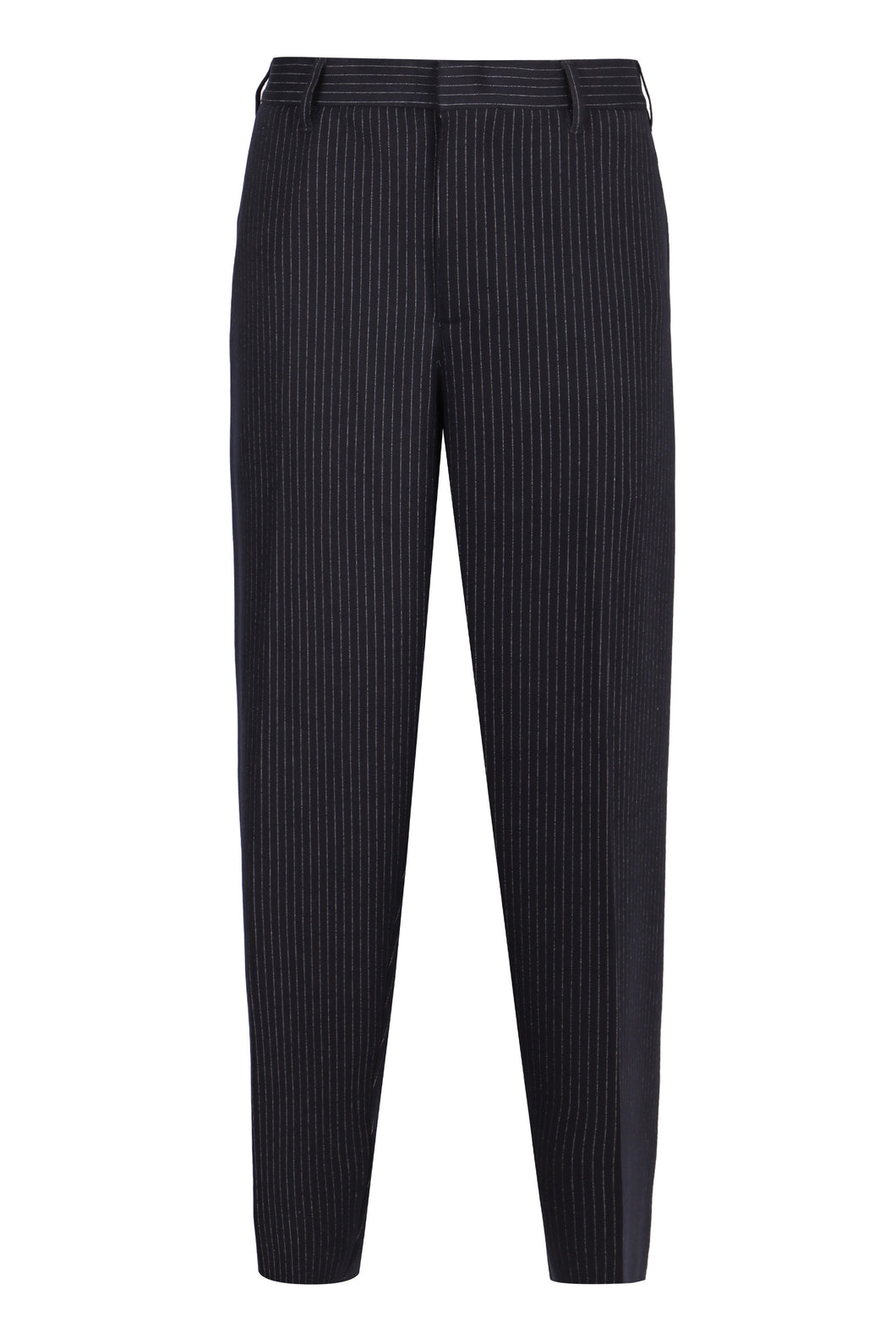 Pin-striped tailored trousers