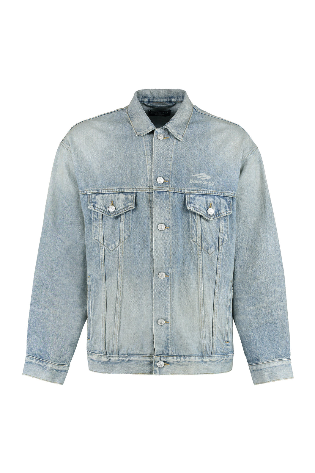Bleach wash denim jacket