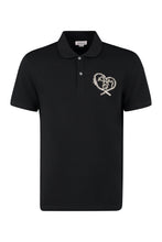 Load image into Gallery viewer, Embroidered cotton-piqué polo shirt
