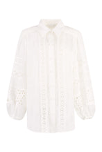 Load image into Gallery viewer, Devi Spliced Billow ramie shirts
