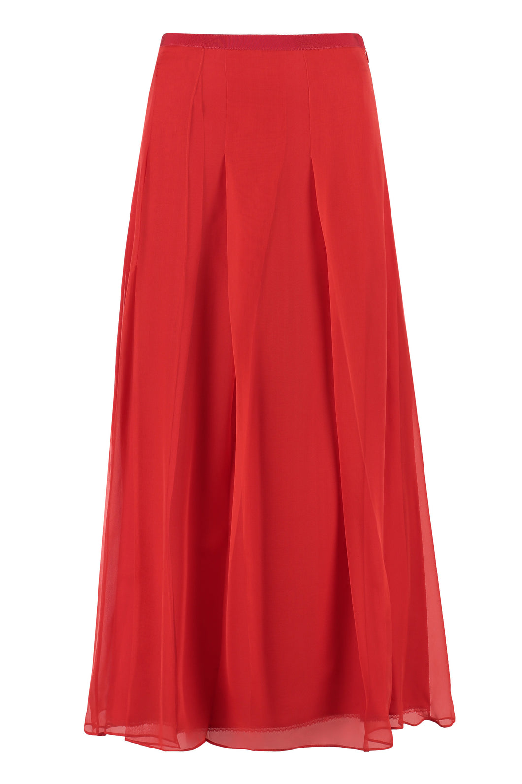Silk midi skirt