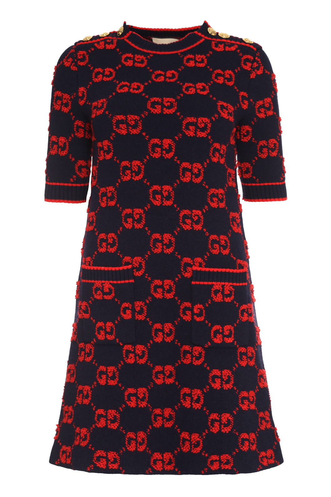 Jacquard knit mini-dress