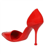 Load image into Gallery viewer, Patent leather pointy toe d'Orsay pumps
