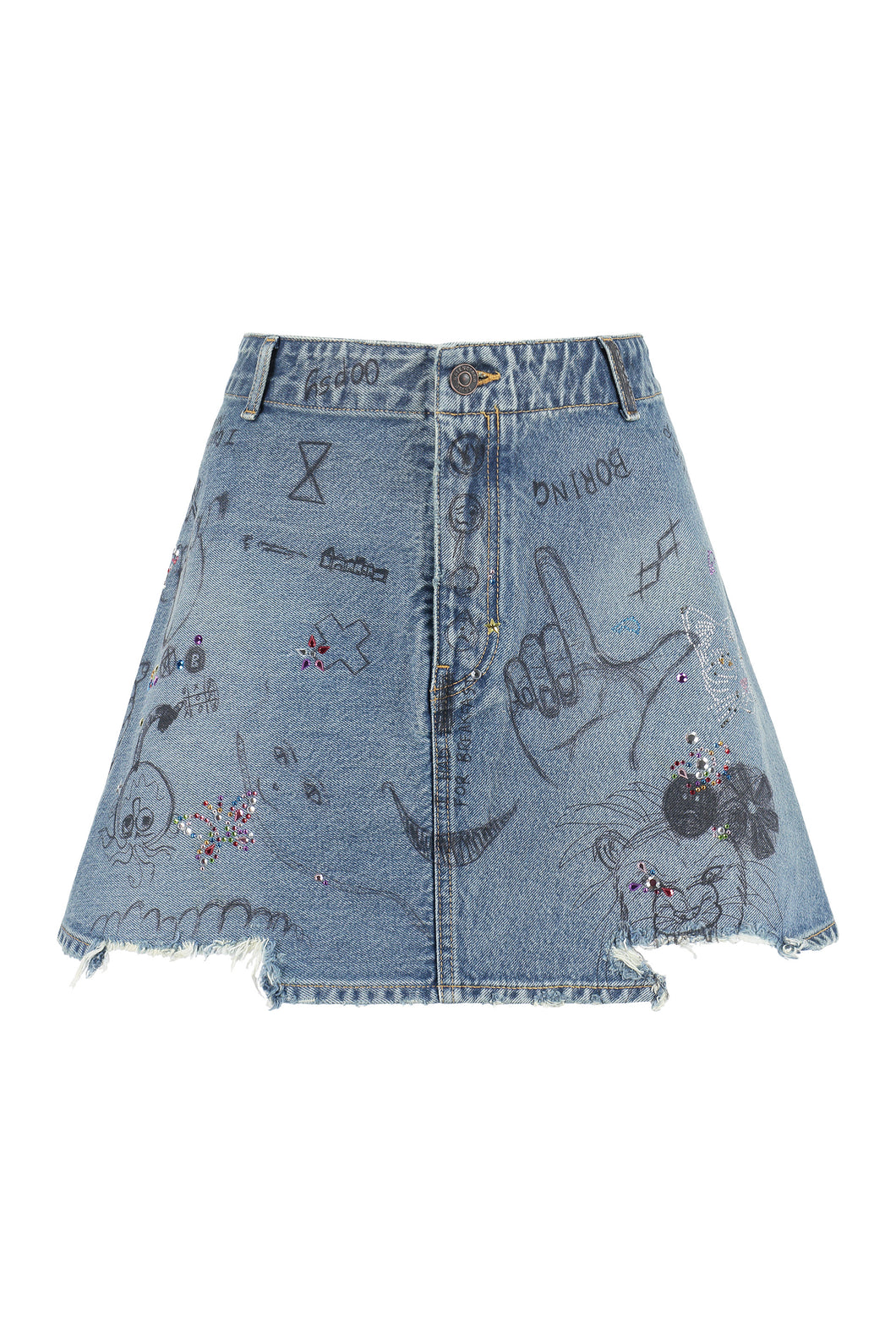 Denim mini skirt