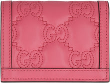 Load image into Gallery viewer, GG quilted leather card holder
