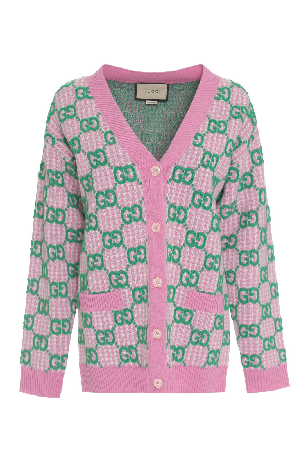GG jacquard knit cardigan