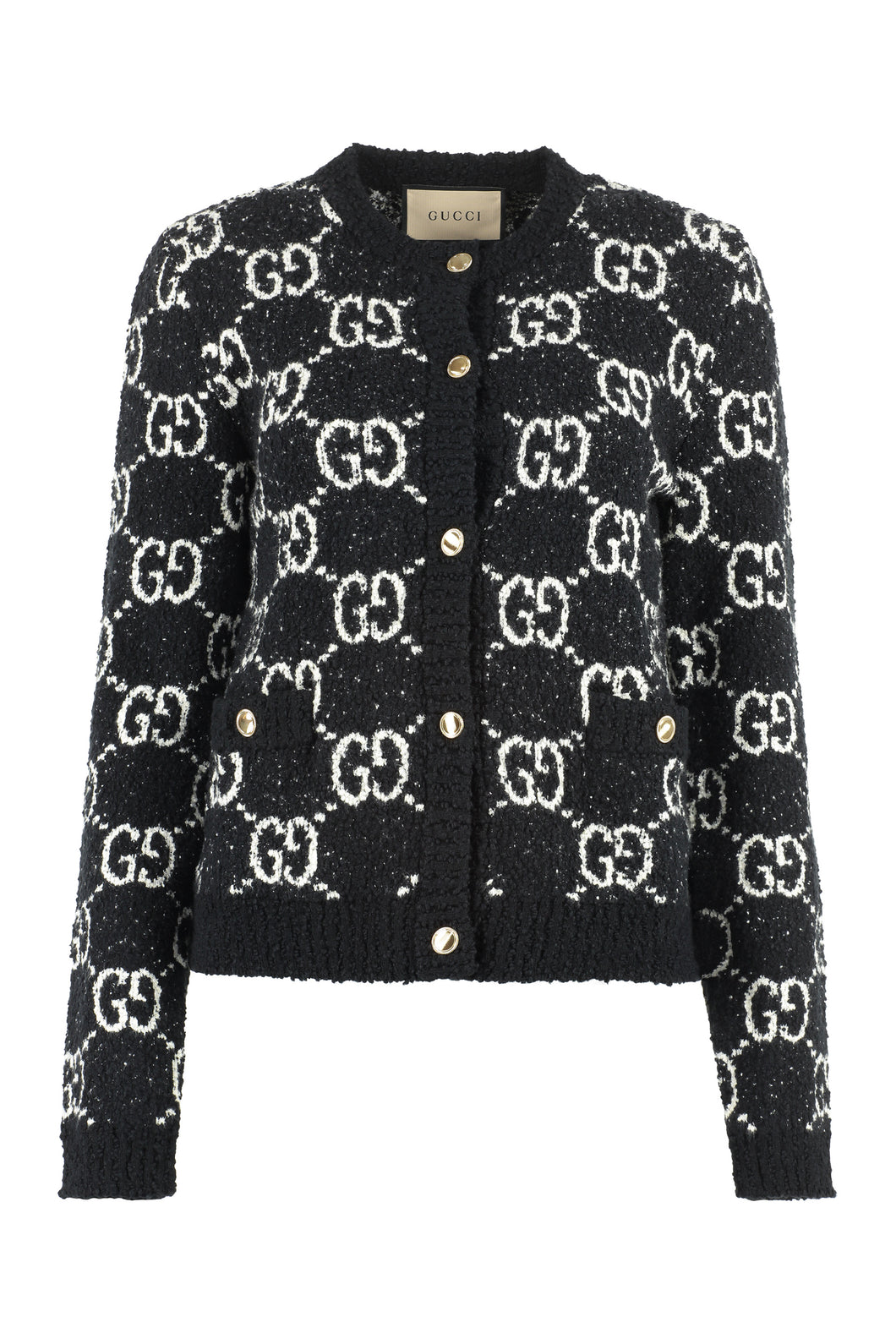 GG jacquard knit cardigan