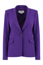 Load image into Gallery viewer, Single-breasted wool blend blazer
