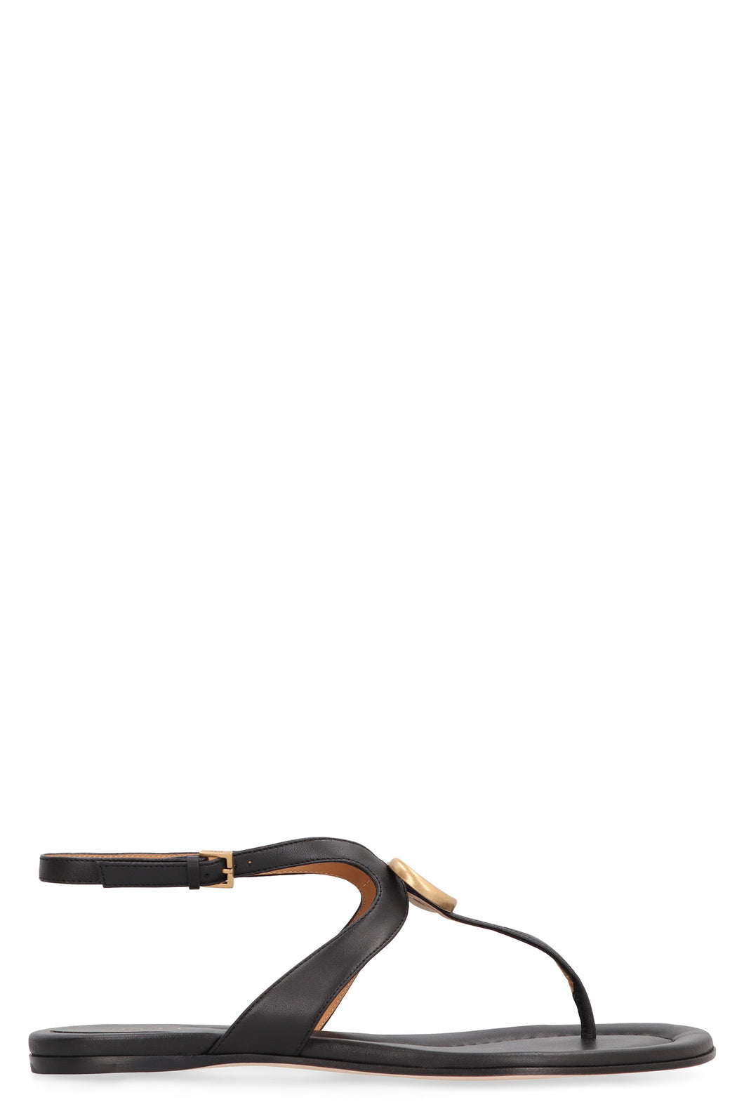 Leather flat sandals