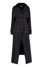 Load image into Gallery viewer, Wool and cotton trench coat
