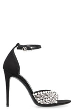 Load image into Gallery viewer, Embellished satin sandals
