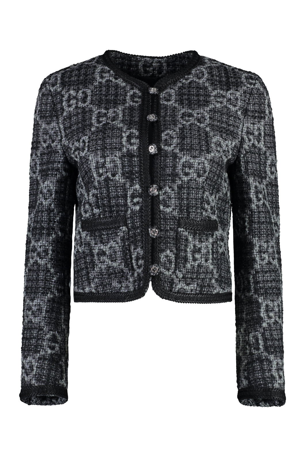 Jacquard knit jacket