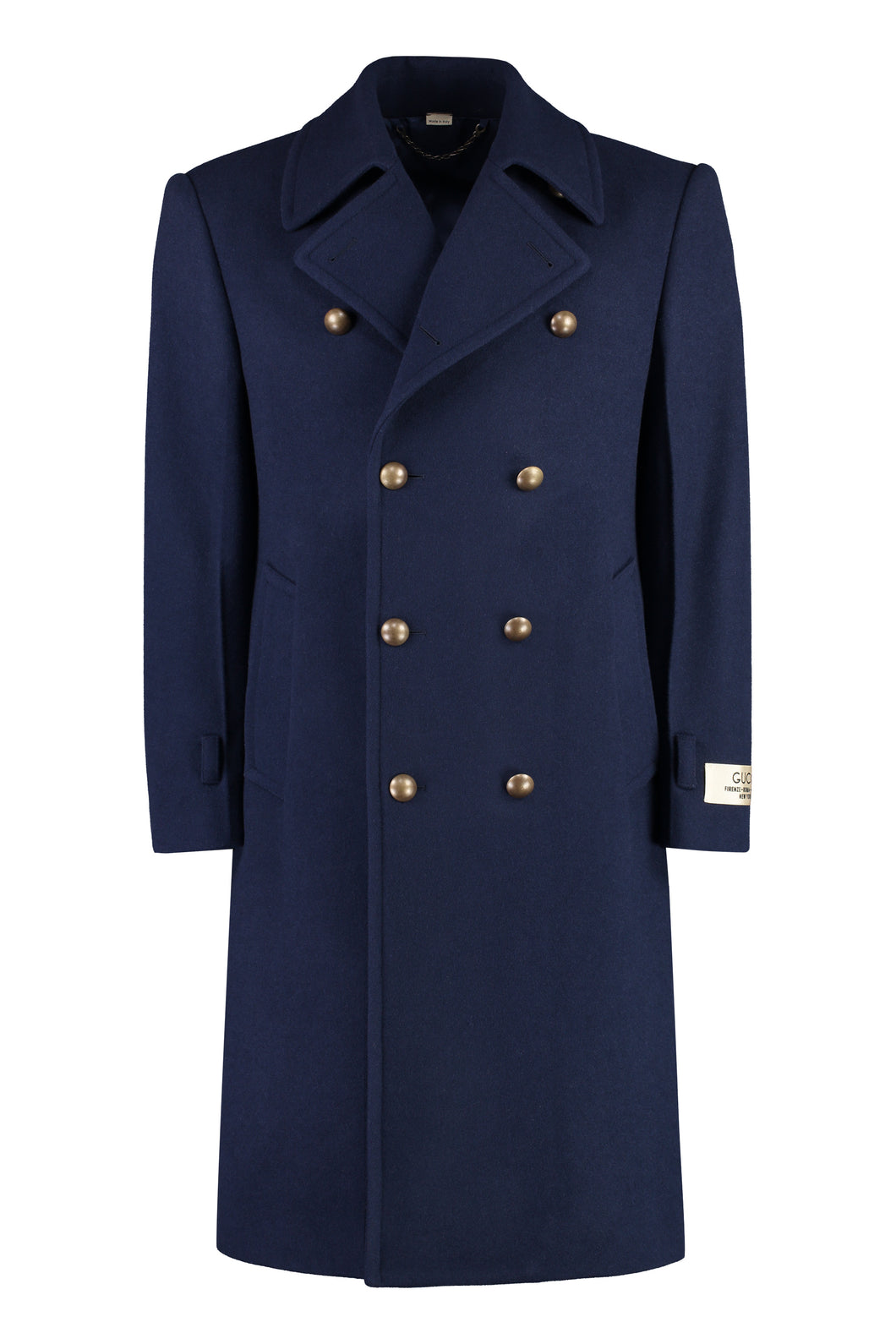 Double-breasted wool coat