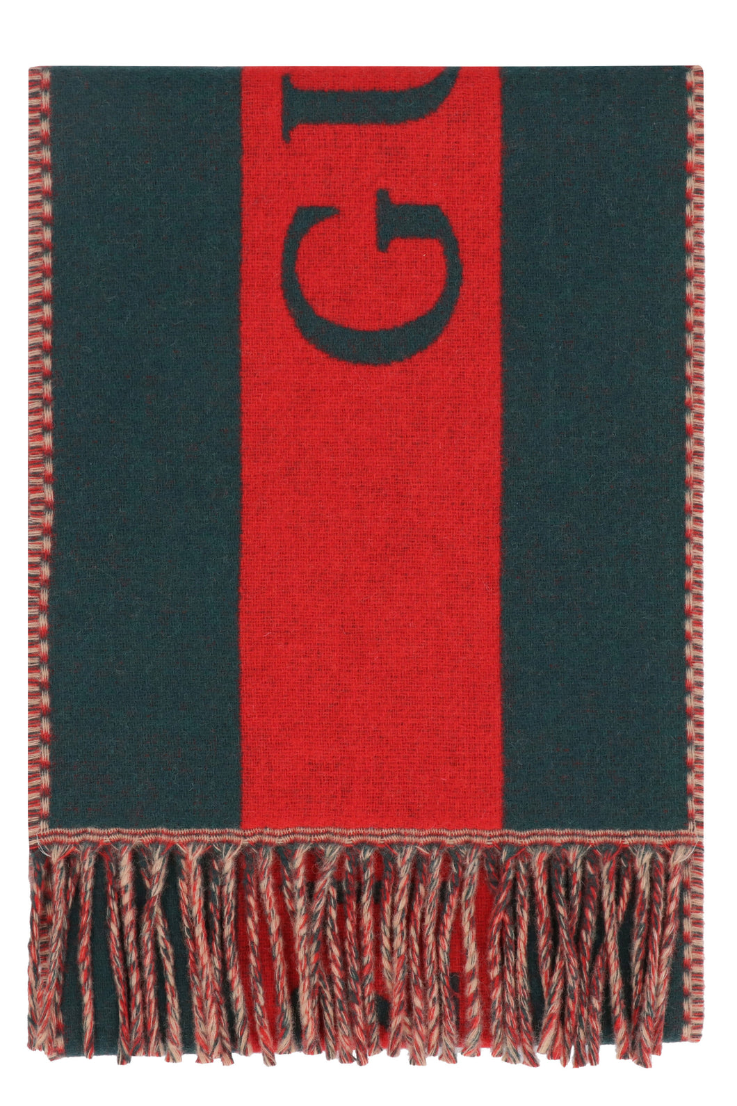 Wool jacquard scarf