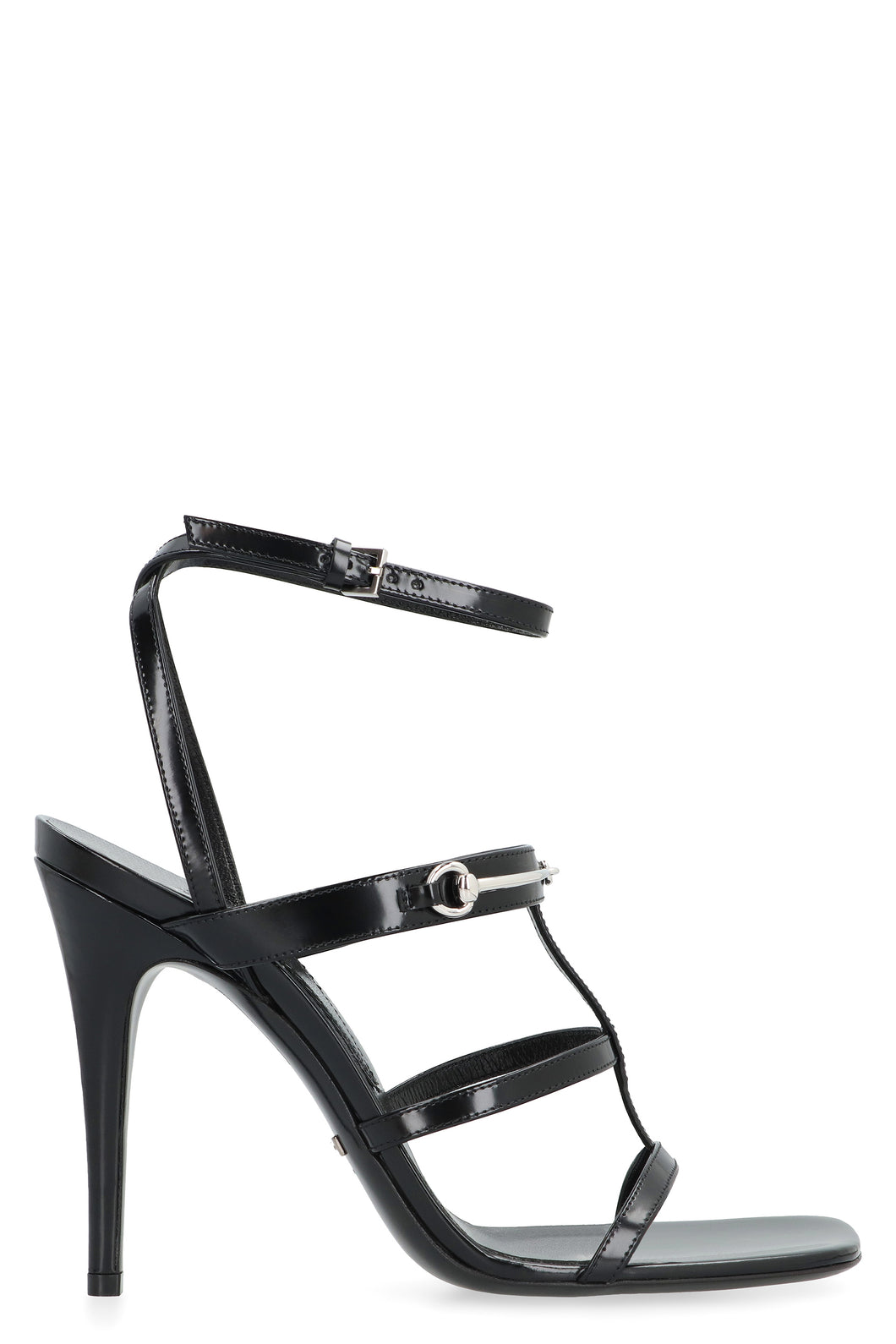 Heeled leather sandals