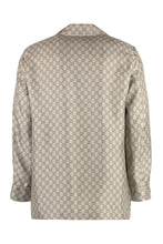 Load image into Gallery viewer, GG Supreme logo print silk blazer
