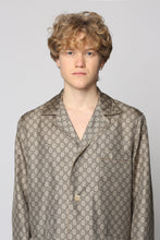 Load image into Gallery viewer, GG Supreme logo print silk blazer
