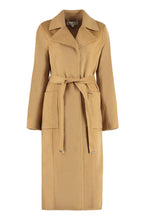 Load image into Gallery viewer, Belted wool-blend coat

