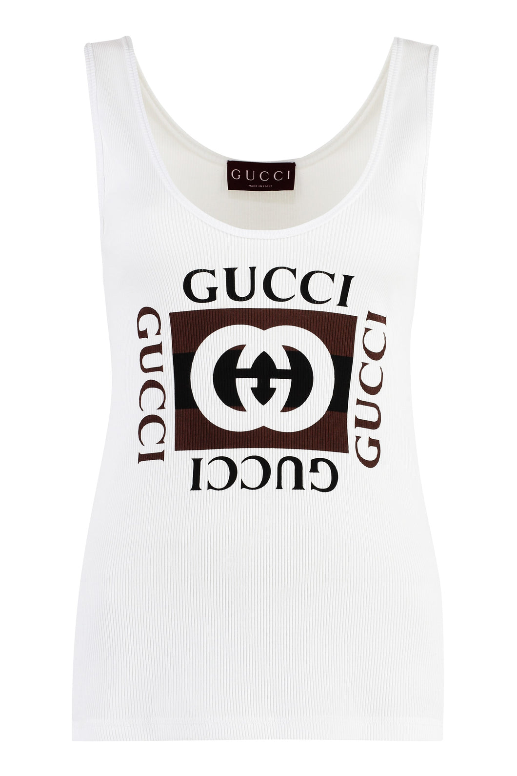 Logo cotton tank top