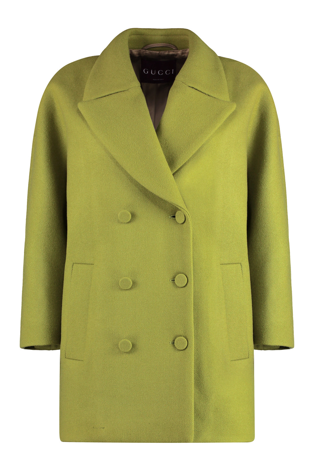 Double-breasted wool coat