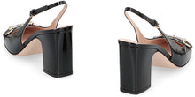 Load image into Gallery viewer, Patent leather slingback pumps
