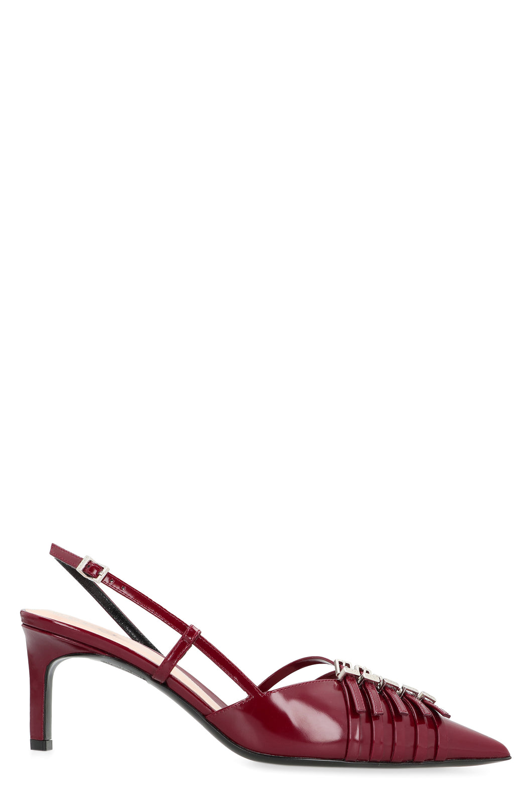 Leather slingback pumps