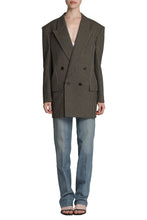 Load image into Gallery viewer, Vichy Double-breasted wool jacket
