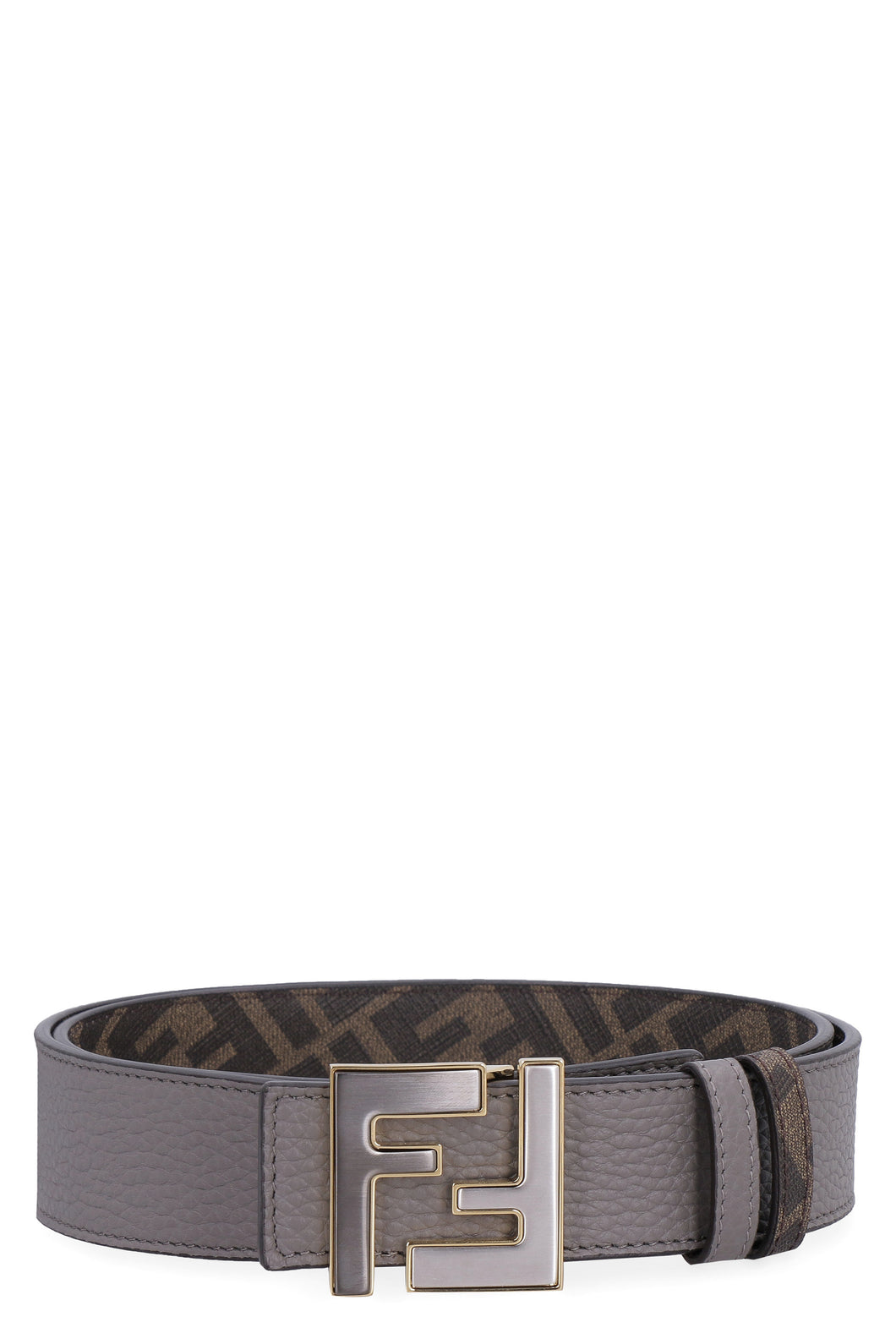 Calf leather belt with buckle