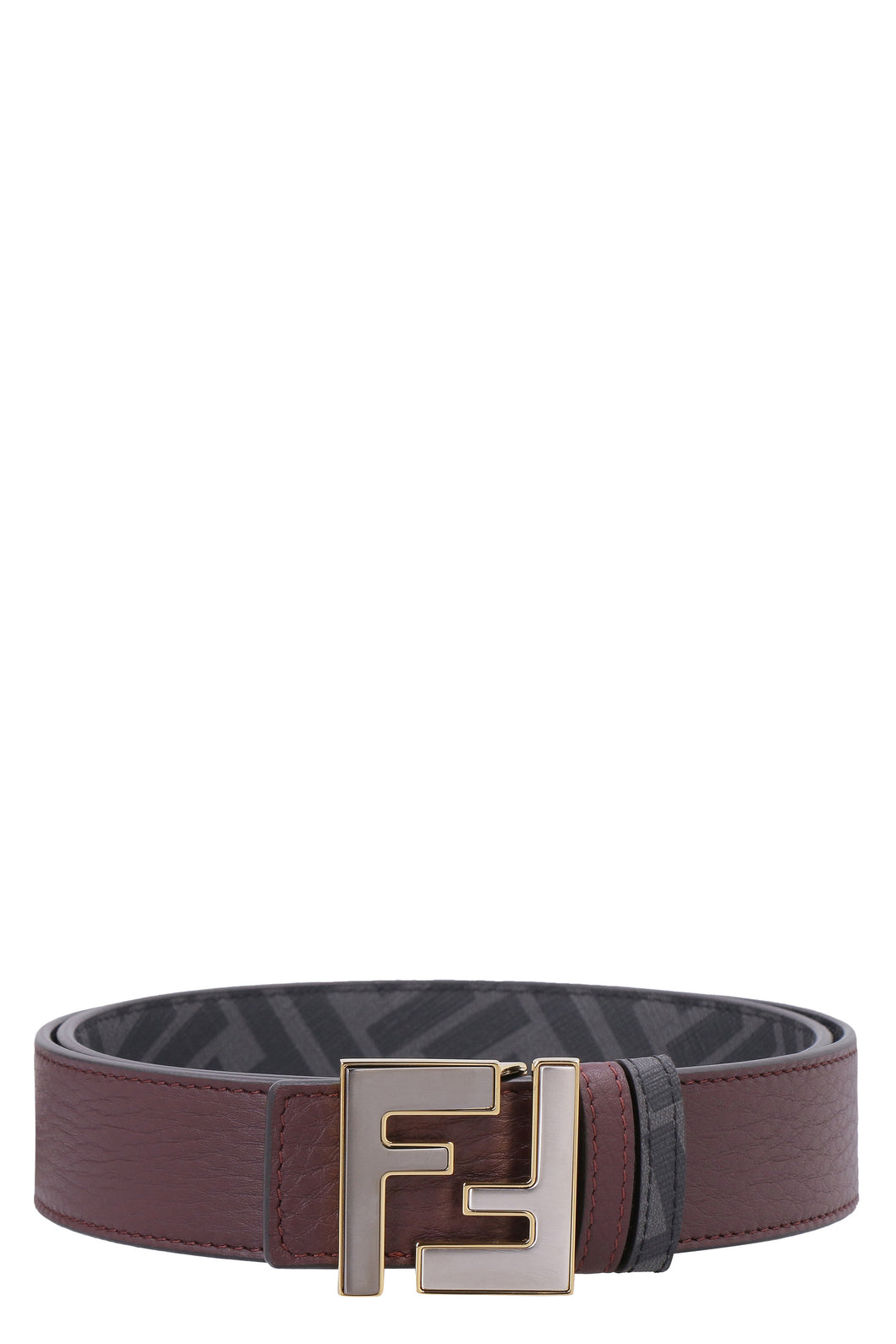 Calf leather belt with buckle