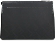 Load image into Gallery viewer, FF Logo detail flat leather pouch
