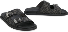 Load image into Gallery viewer, Fendi Feel leather and fabric slides
