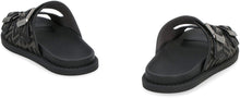 Load image into Gallery viewer, Fendi Feel leather and fabric slides
