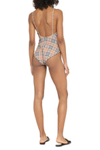Load image into Gallery viewer, Vintage check motif one-piece swimsuit
