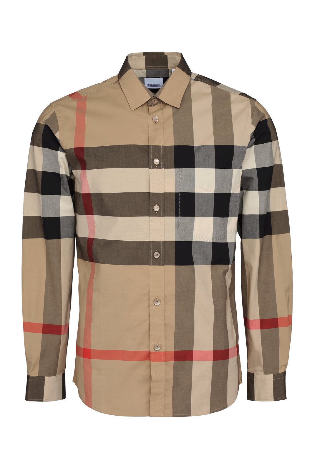 Check print cotton shirt