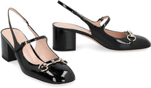 Load image into Gallery viewer, Patent leather slingback pumps
