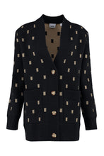 Load image into Gallery viewer, Logo motif oversized cardigan
